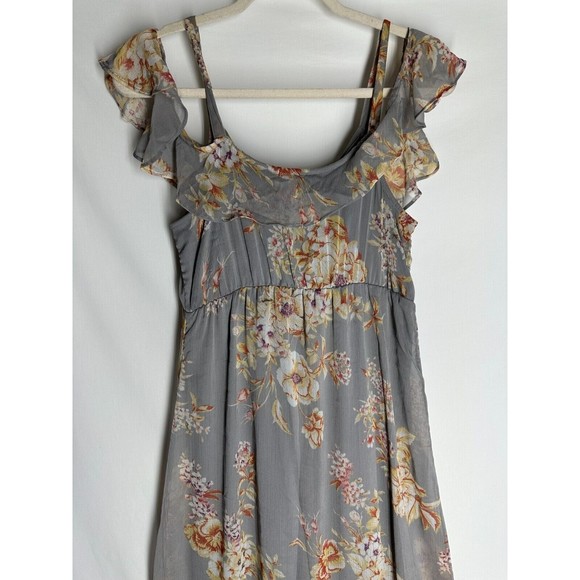 Jessica Simpson Maternity Floral Print Maxi Dress Cold Shoulder Size Medium - Picture 5 of 10